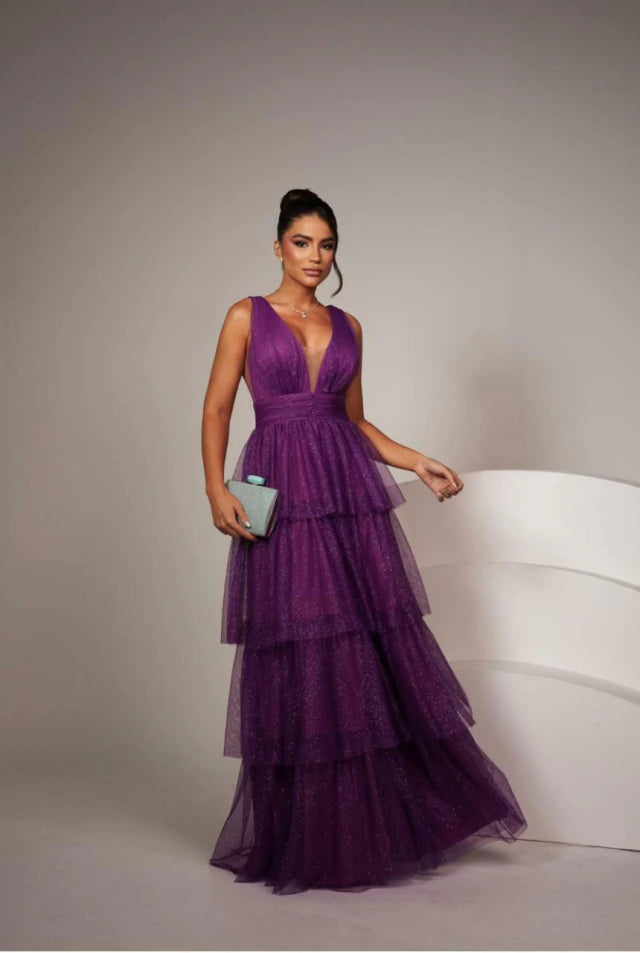 Vestido de Festa Modelo Jheniffer Ref 015