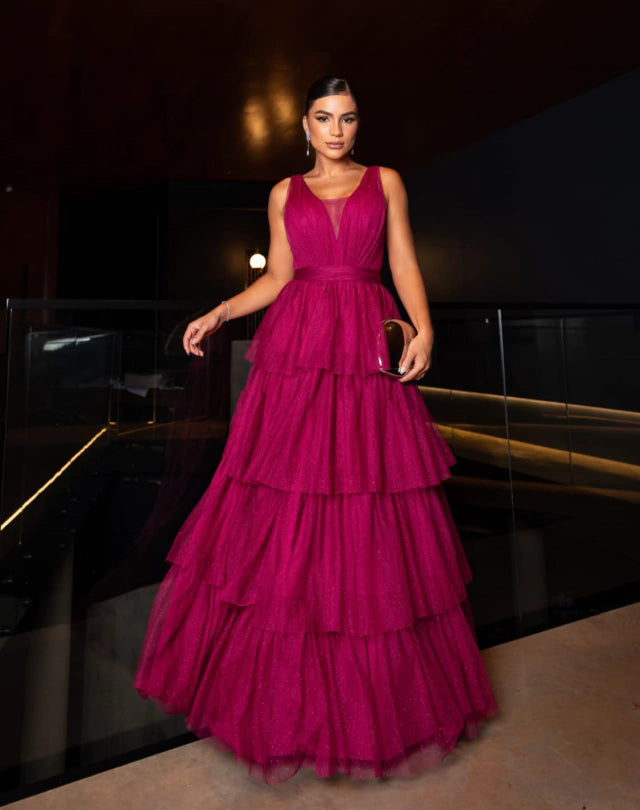 Vestido de Festa Modelo Jheniffer Ref 015