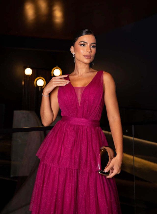 Vestido de Festa Modelo Jheniffer Ref 015